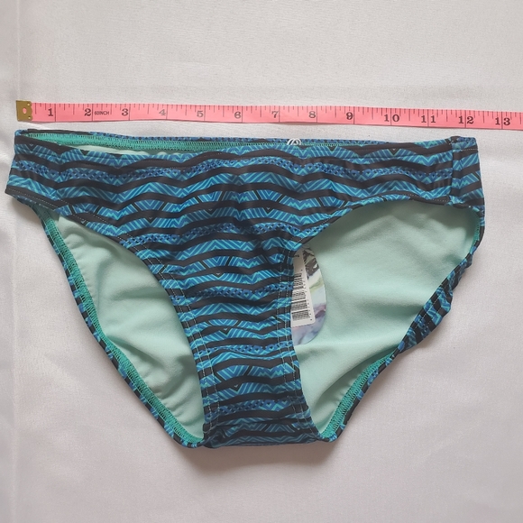 PRANA Bikini Bottom Vortex Blue Lani, XS - Picture 2 of 7